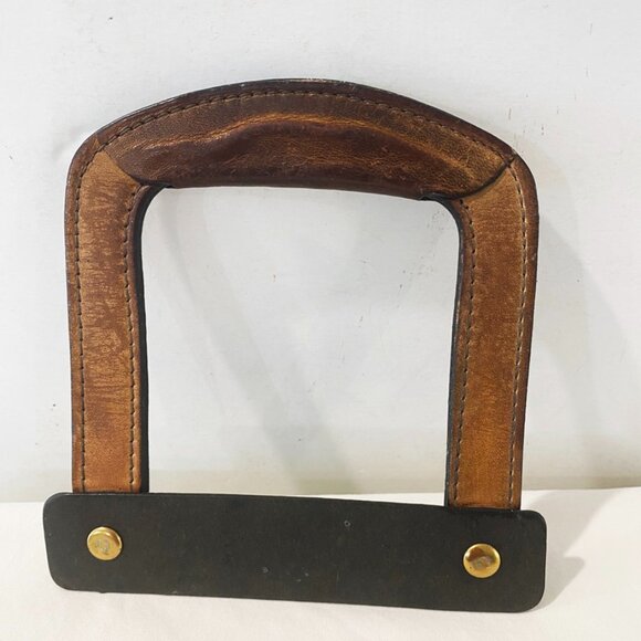 Replacement Briefcase Handle Pull-Up Retractible Natural Belting Leather USA**